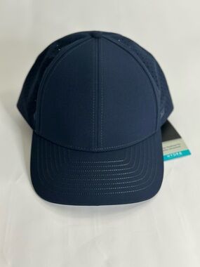 Melin Hydro A-Game Snapback Hat XL Navy Blue Performance Water Resistant Cap NWT